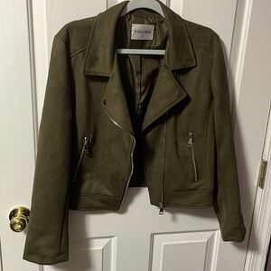 Olive suede jacket
